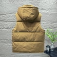 thumbnail image 5 of Mwjwdo Vest for Men Sleeveless Hooded Padded Vest Casual Outerwear Zipper Winter Warm Outdoor Hiking Coat with Pockets Yellow XXL, 5 of 8