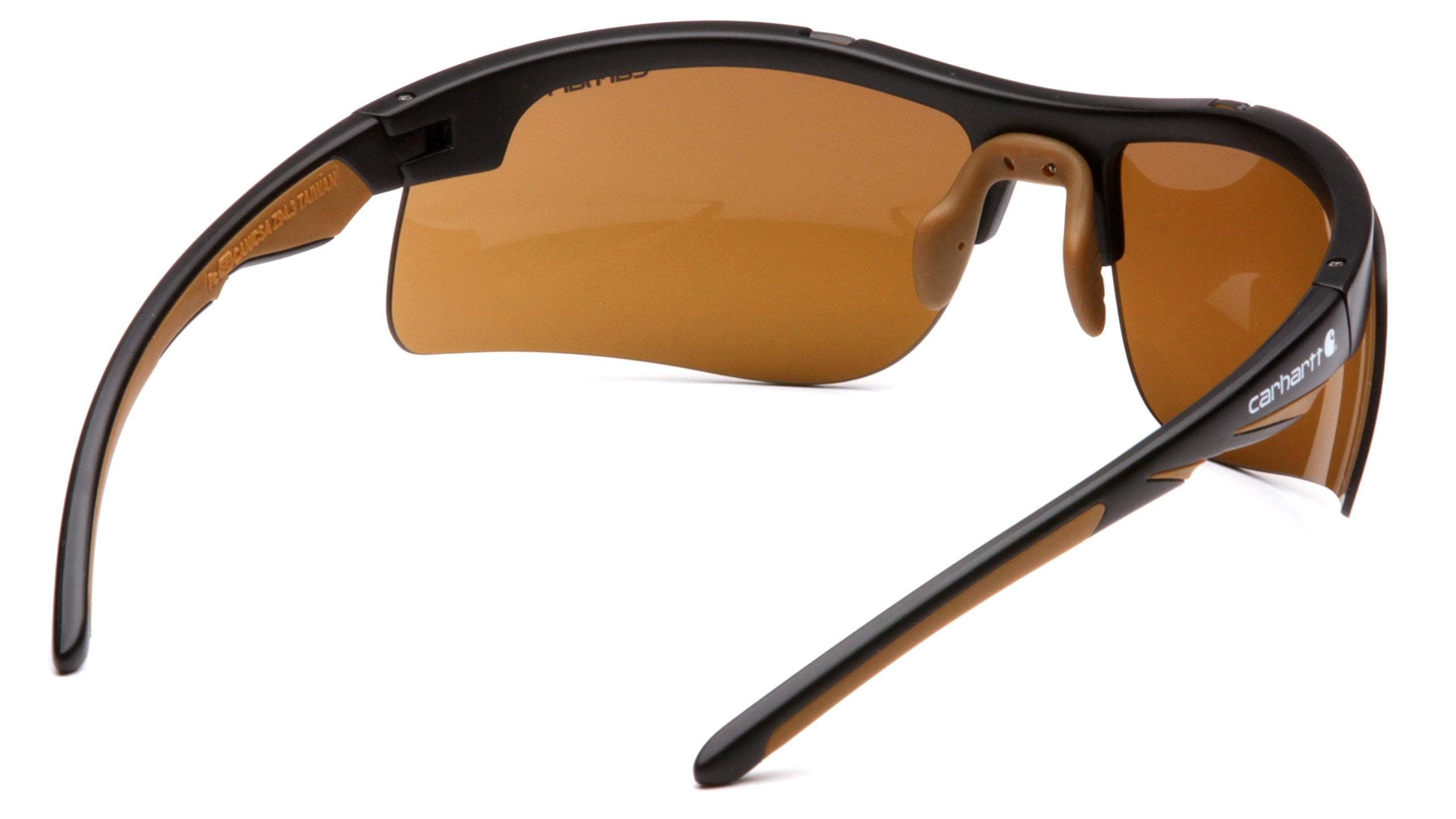 Pyramex Carhartt Rockwood Black Frame Safety Glasses with Bronze Anti-Fog Lenses — Residential Use, Standard Application