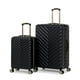 thumbnail image 1 of Kenneth Cole REACTION Madison Square Lightweight Hardside Chevron Expandable Spinner Luggage, Black, 2-Piece Set (20" & 28"), 1 of 1