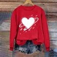 thumbnail image 5 of Valentine's Day Sweatshirt for Women Luminous Neon Heart Graphic Crewneck Long Sleeve Ribbed Cuffs Loose Fit Comfy Pullover Holiday Clothes, 5 of 7