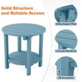 thumbnail image 4 of YEFU Adirondack Side Table, 18" Double Outdoor Side Table Set of 2, Poly Lumber end Table, Weather Resistant for Indoor, Patio, Pool, Porch, Backyard-Blue, 4 of 6