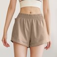 thumbnail image 5 of RYRJJ Running Shorts for Women Quick Dry Athletic Sports Shorts Lightweight Active Workout Gym Shorts with Liner(Khaki,M), 5 of 9