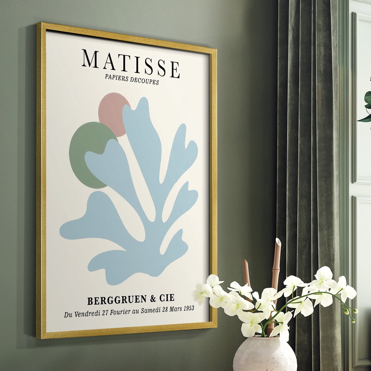 Matisse CLXXXIII Framed Print in Gold Solid Wood 22 x 28 Framed Print