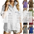 thumbnail image 3 of Women's Short Sleeve Sweatshirt Half Snap Button Stand Collar Relaxed Fit Casual Summer Pullover Vacation Outfits 2026, 3 of 9
