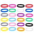 thumbnail image 1 of 24 pulseras de silicona: pulseras de goma suaves y cómodas para fiestas, multicolor, reutilizables y fáciles de limpiar, para niños y adultos, para actividades al aire libre y conciertos., 1 of 7