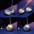 thumbnail image 5 of Necklace for Women Women'S Jewelry Seashell Locket Pendant Gold Locket Gold Brass Sea Shell Necklace, 5 of 5