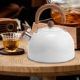 thumbnail image 1 of Tetera con silbido Tetera de 3 litros Se aplica a varias estufas Calienta rápidamente Utensilios de cocina duraderos Silbato fuerte con mango de Soledad Hervidor de estufa, 1 of 9