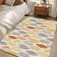 thumbnail image 4 of Leaves Specimens 4x6 Area Rugs for Living Room, Grey Yellow Orange Burlap Background Non Slip Floor Mat Washable Low-Profile Indoor Carpet for Bedroom, Dining Room, Bathroom, 4 of 9