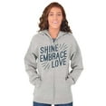 thumbnail image 3 of Shine Embrace Autistic Awareness Zip Up Hoodie Men's Women's Brisco Brands S, 3 of 6