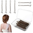 thumbnail image 3 of Ealicere 60 Piece Brown Hair Pins Kit Hair Clips Secure Hold Hair Clips for Women Girls and Hairdressing Salon, 1.77 Inch, 3 of 7