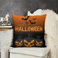 thumbnail image 2 of Funda de almohada de Halloween con diseño divertido y decorativo de felpa corta de 18 x 18 pulgadas, cojín para sofá cama de 18 x 18 pulgadas, 2 of 5