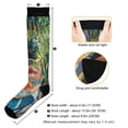 thumbnail image 3 of FORMRS Womens Knee High Socks Casual Long Thick Travel Daily Wear, 1 Pair, Art Goldfish Bowl, 3 of 6