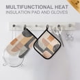 thumbnail image 4 of Yayeee Oven Mitts and Pot Holder Set of 2 Heat Resistant Kitchen Gloves Baking Hot Pad, Abstract Shapes, 4 of 5