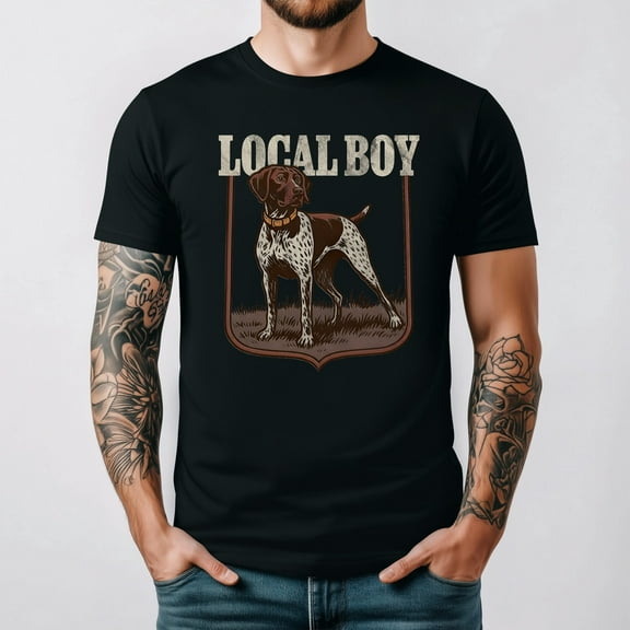 Local Boy Hunting Dog Southern Country Pride Vintage Graphic T Shirt up to 5XL