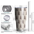 thumbnail image 6 of 30oz Brown Christmas Tree Pattern Tumblers Stainless Steel Tumbler with Lid and Straw,Vacuum Insulated Double Wall Travel Tumbler Cups Mug with Cleaning Brush for Coffee,Tea, 6 of 7