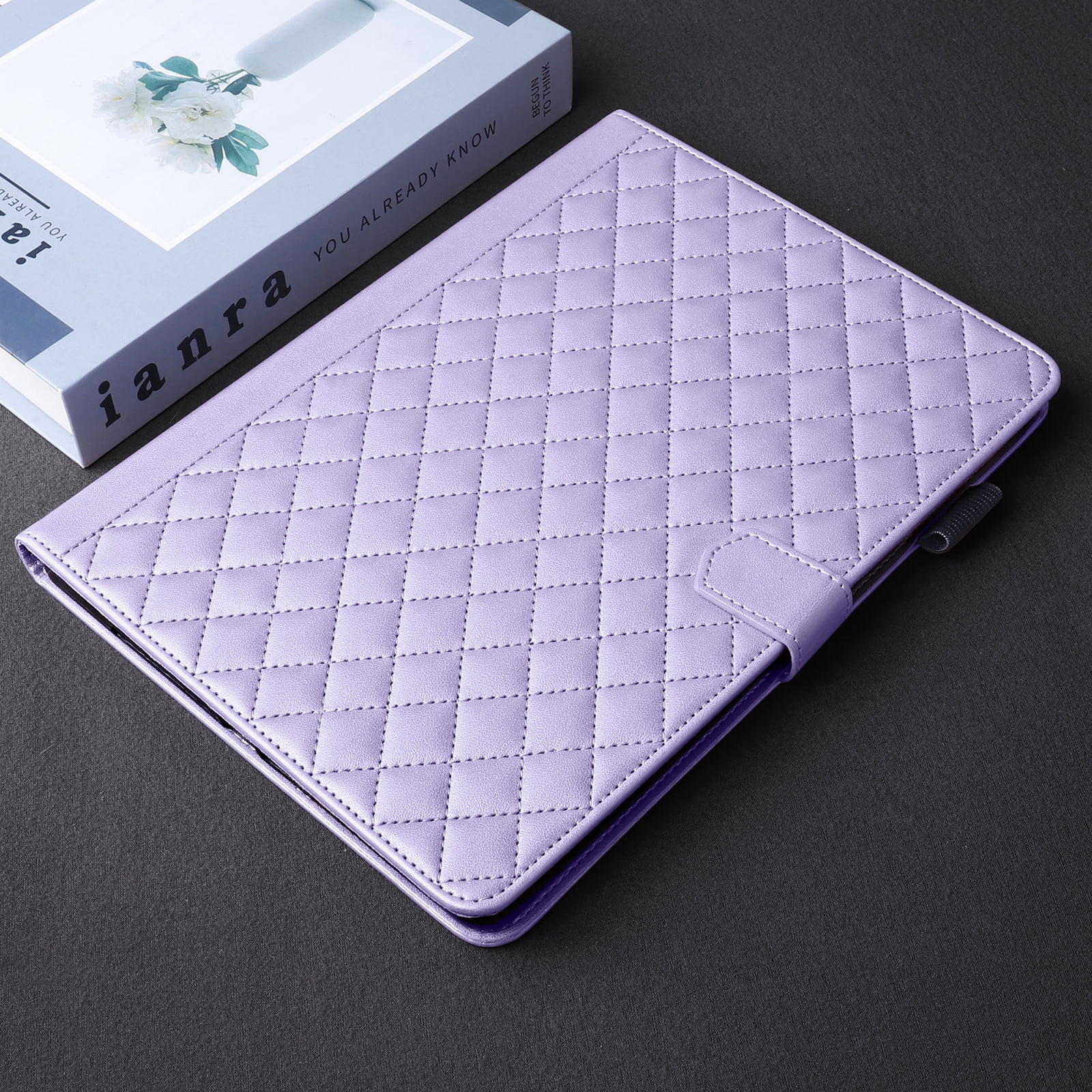 ChicShell Case for iPad Air 11-inch (2024), iPad Air 5th/4th Gen, iPad Pro 11 (4th/3rd/2nd/1st Gen), Multi-Angle View, PU Leather Auto Sleep/Wake Case with Pencil Holder, Purple