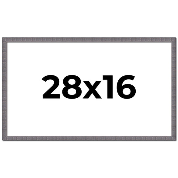 28x16 Frame Blue Kingsley Pewter Solid Wood Picture Frame Width 0.75 Inches |Interior Depth 0.5
