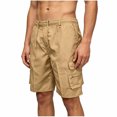 thumbnail image 3 of cllios Cargo Shorts Men Quick Dry Lightweight Short Pants with Zipper Pockets Elastic Drawstring Waist with Belt Loops Hiking Outdoor Casual Summer Shorts, 3 of 7