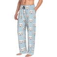 thumbnail image 2 of Uemuo Dog Pattern Men's Wide Leg Palazzo Lounge Pants with Pockets Light Weight Loose Comfy Casual Pajama Pants-XX-Large, 2 of 9