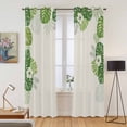 thumbnail image 2 of Palm Leaves Kitchen Curtains Window Panels, Farmhouse Summer Tropical Leaf Flowers Insulated Window Treatment Curtain, Grommet Curtains for Bedroom/Living Room/Bathroom, 2 Piece 42"Wx84"L, 2 of 8