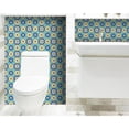 thumbnail image 5 of 4" X 4" Aqua Floral Peel and Stick Removable Tiles, 5 of 9