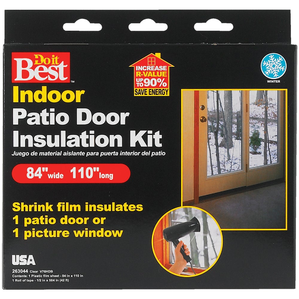 1PACK Do it Best 84 In. x 110 In. Indoor Shrink Film Window Kit