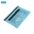 thumbnail image 3 of Unique Bargains Pencil Pouch for 3 Rings Binder, 2 Pack Oxford Cloth Mesh Zipper Binder Pouch Pencil Case Sky Blue, 3 of 7