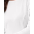 thumbnail image 5 of INSPIRE CHIC Women's Long Sleeve Dress Wedding Guest Formal Cocktail Crewneck A-Line Maxi Dress M White, 5 of 6