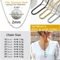 thumbnail image 6 of Clearance Stainless Steel Chains Necklaces for Men Hip Hop Jewelry for Women Him Birthday Everyday Christmas Gift,16-30inch, 6 of 7
