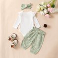 thumbnail image 4 of SUCS Newborn Infant Girl Clothes Rib Knit Romper Daisy Print Pants Headband Baby Clothes for Girls 0 3 6 12 18 24 Months, 4 of 8