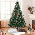 thumbnail image 7 of KLL 48" Christmas Tree Skirt Yak Xmas Tree Skirts Mat for New Year Xmas Holiday Party Indoor Outdoor Home Decoration, 7 of 7