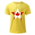 thumbnail image 4 of Tops para hombre, blusas y camisas de cuello redondo y manga corta para hombre. Camiseta de cuello redondo y manga corta con estampado de bandera canadiense para hombre. Blusa de algodón y poliéster p, 4 of 5