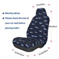 thumbnail image 3 of Wukai Cute Shark Full Set Car Seat Covers with Soft Padding Universal Auto Front Seats Protector and Cushion Mat, 3 of 5