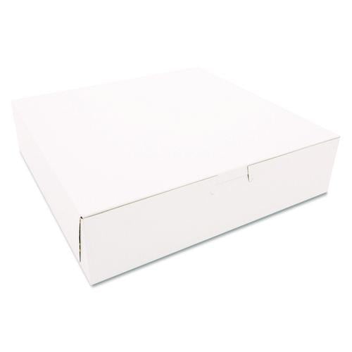 White One-Piece Non-Window Bakery Boxes, 10 x 10 x 2.5, White, Paper, 250/Carton | Bundle of 2