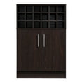 thumbnail image 3 of Kadyn Wine Bar Rack Cabinet with Wine Rack, Bar Cabinet with Door, Small Sideboard and Buffet Cabinet(Brown), 3 of 12