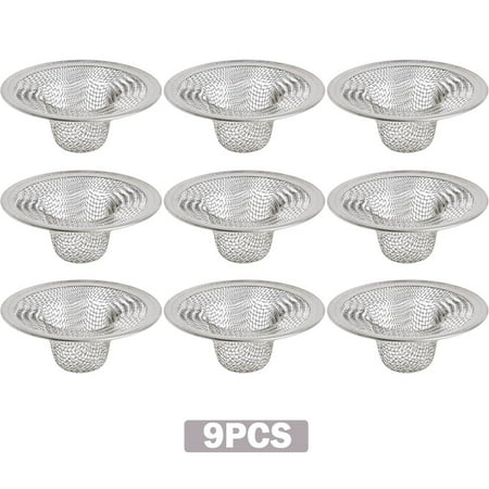 

9PCS Kitchen Sink Strainer Stainless Steel Kitchen Sink Drain Strainer(11.5CM)