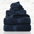 thumbnail image 2 of Superior Hymnia Egyptian Cotton 6-Piece Towel Set, Navy Blue, 2 of 8