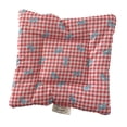 thumbnail image 3 of Posavasos cuadrado de algodón con estampado de nudo de mariposa y cuadros Rosa, 3 of 9