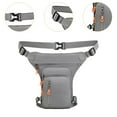 thumbnail image 6 of QccHieUs Mens Waist Bag Crossbody Bag Motorcycle Drop Leg Bag Fanny Pack Adjustable Strap Side Zipper Gray, 6 of 7