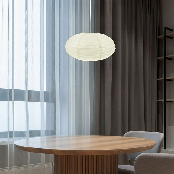 RENACLIPY Renaclipy  Beige Oval Paper Lanterns for Bedroom Living Room Decor