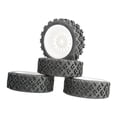 thumbnail image 4 of TISHITA 4Pcs RC Jante et Pneus en Caoutchouc Ensemble de Remplacement R 71mm pour 144001 124024019 Style2 Blanc, 4 of 7