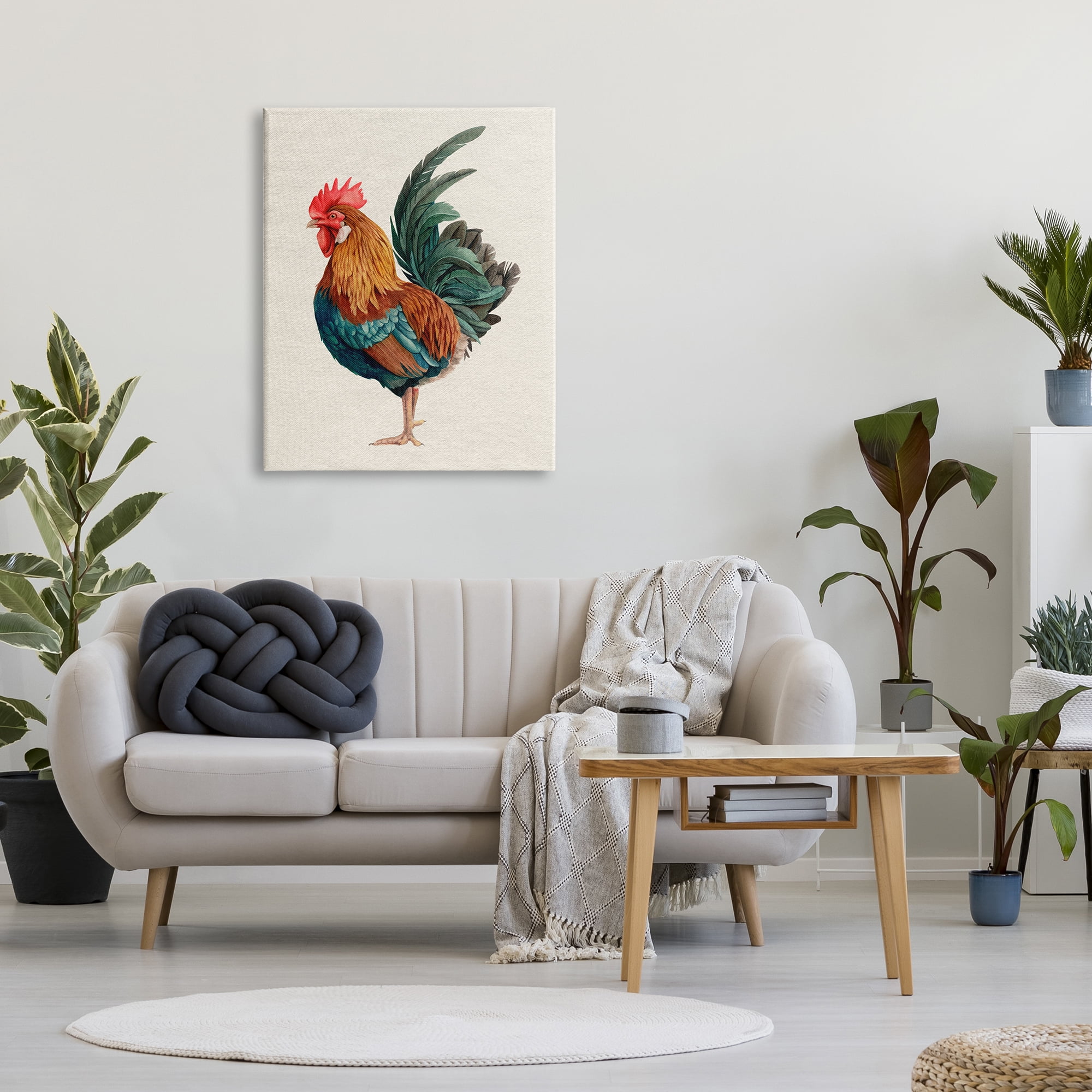 Stupell Industries Traditional Morning Rooster Illustration Elegant Bird Feathers, 30 x 40, Design by Grace Popp&nbsp;
