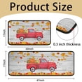thumbnail image 5 of Red Truck Pumpkin Fall Kitchen Rugs Set 2Pcs Soft Standing Area Mat for Farmhouse Doormat Outdoor Harvest Decor 17"x47"+17"x30", 5 of 6