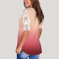 thumbnail image 4 of Pompotops Femmes Dentelle Impression à Manches Courtes T-Shirt Décontracté d'Été T-Shirts, 4 of 7