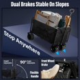 thumbnail image 4 of Carro Plegable, Capacidad de 295 kg, Carro Utilitario Plegable de 300L con Ruedas Todoterreno y Frenos, Carro de Playa Resistente para Compras, Camping, Deportes y Más, 4 of 8