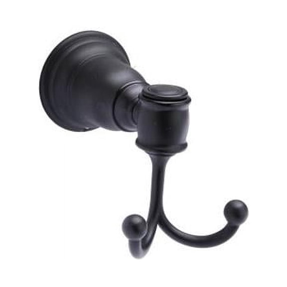 Pamex BC10BL22 Charleston Collection Double Robe Hook, Matte Black
