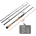 thumbnail image 6 of 4-Piece Travel Spinning Rod Medium Carbon Fiber Portable Fishing Rod with Cork Grip and Stainless Steel Guides for Outdoor Angling, 6 of 8