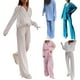 thumbnail image 4 of SAYOO Traje de dos piezas para mujeres, camisa de botón de manga larga + traje de pantalones SAYOO  moda, 4 of 4
