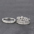 thumbnail image 3 of PVCS Bague Mode Femme en Forme de Couronne avec Strass, 3 of 8