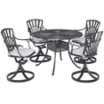 thumbnail image 3 of Homestyles Grenada Aluminum 5 Piece Outdoor Dining Set in Charcoal, 3 of 8